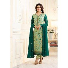 6364 NILE GREEN KASEESH VICTORIA PARTY WEAR STRAIGHT CHURIDAR SALWAR KAMEEZ 